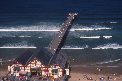 Entrance to Saltburn Pier