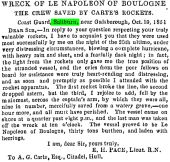 Crew saved by Carte's Rockets,Hull Packet Friday 24 October 1851