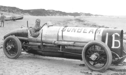 Malcolm Campbell on Saltburn sands.