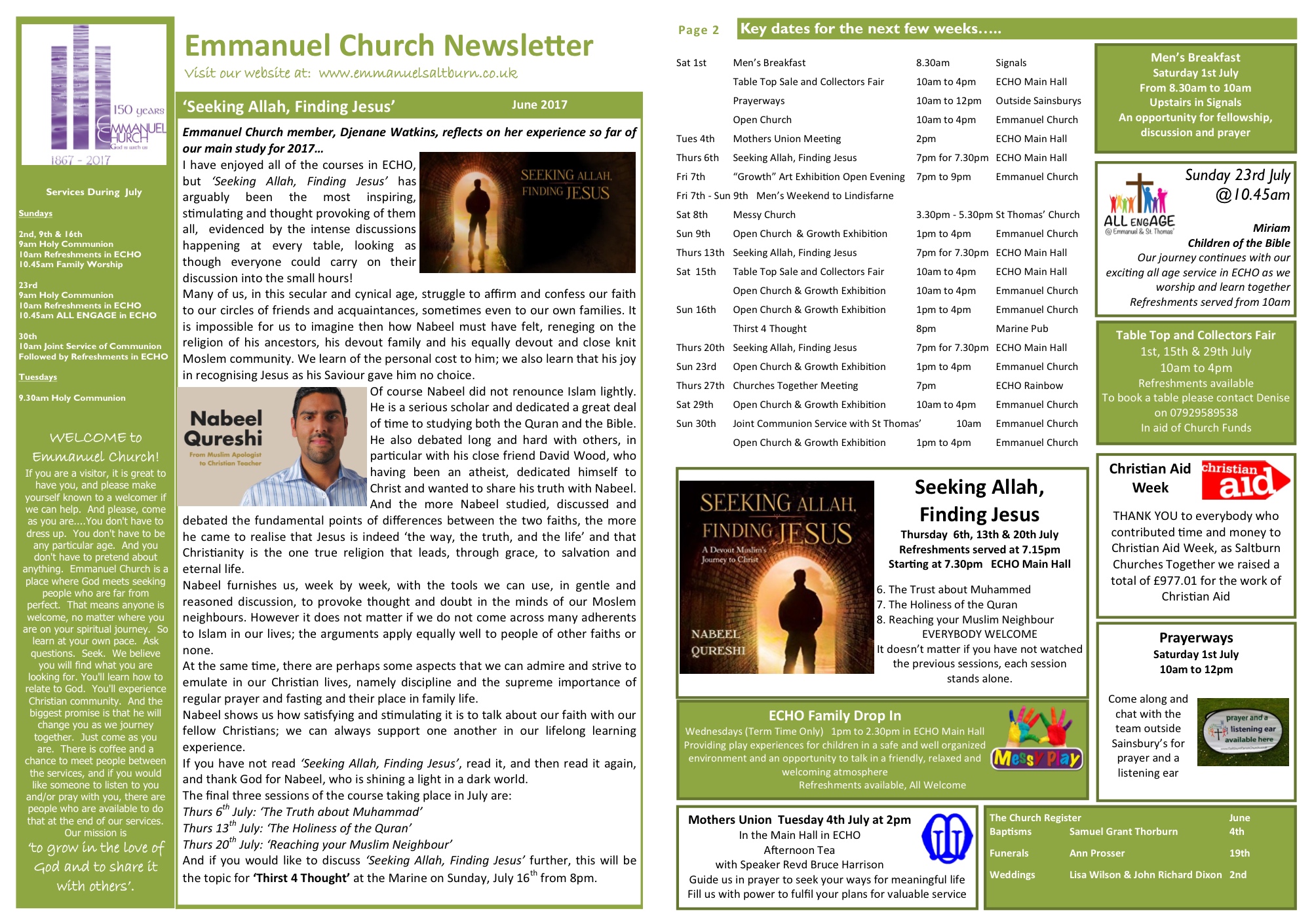 Emmanuel newsletter.